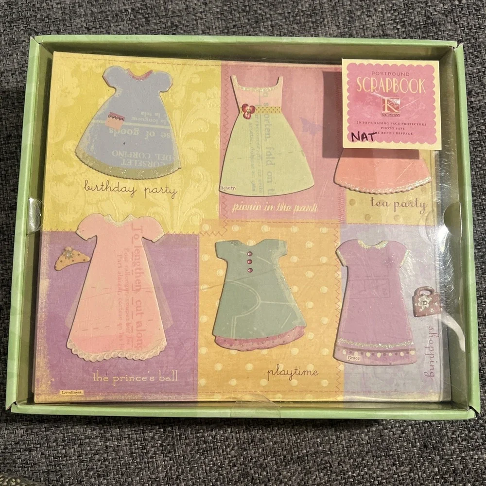 K & Co Photo album Scrapbook Journal Loveliness‎ Tea Party Playtime Vintage Rare